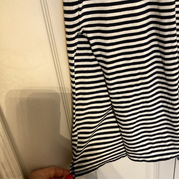 EUC Only black & white striped pencil skirt. Side slit. Size medium. - Picture 2 of 5